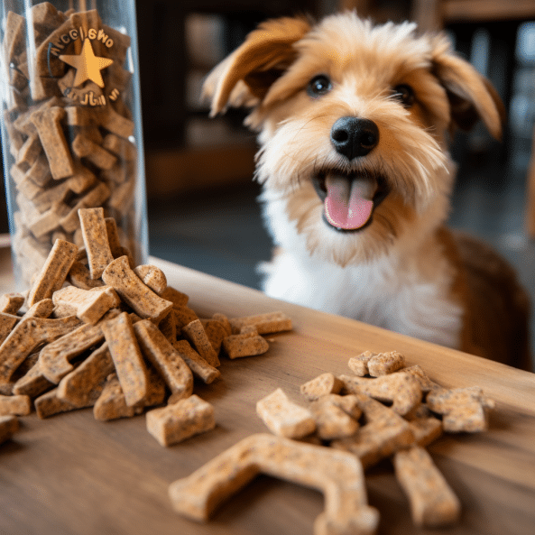 Organic dog biscuits and treats