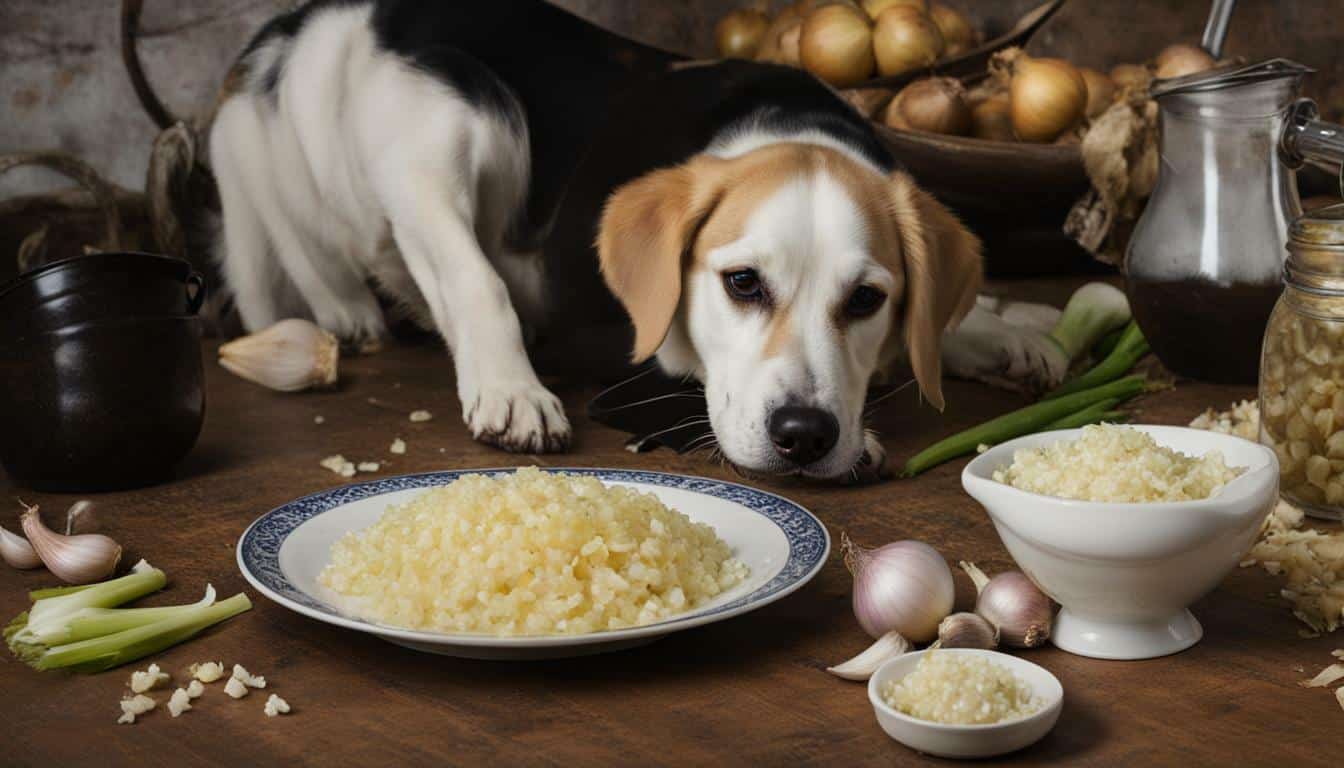 onions and garlic toxic foods for dogs