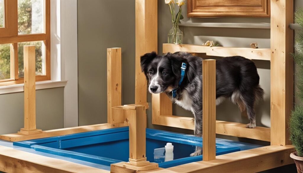 Framing a dog bath station