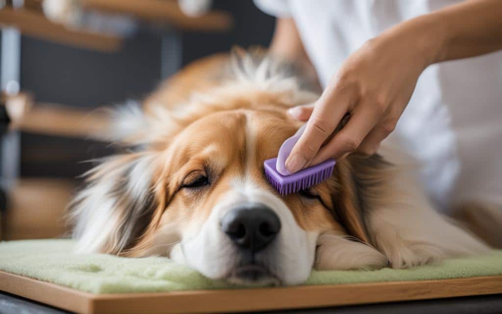 positive reinforcement grooming for anxiety-prone dogs