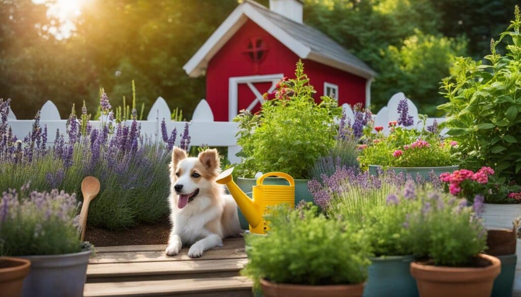 Dog-friendly herb garden
